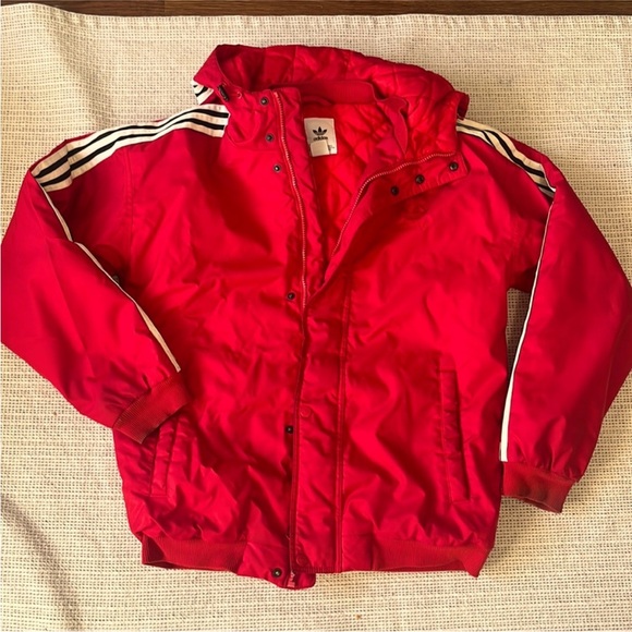 Adidas Maroon Jacket with Bold Logo - Picture 2 of 3